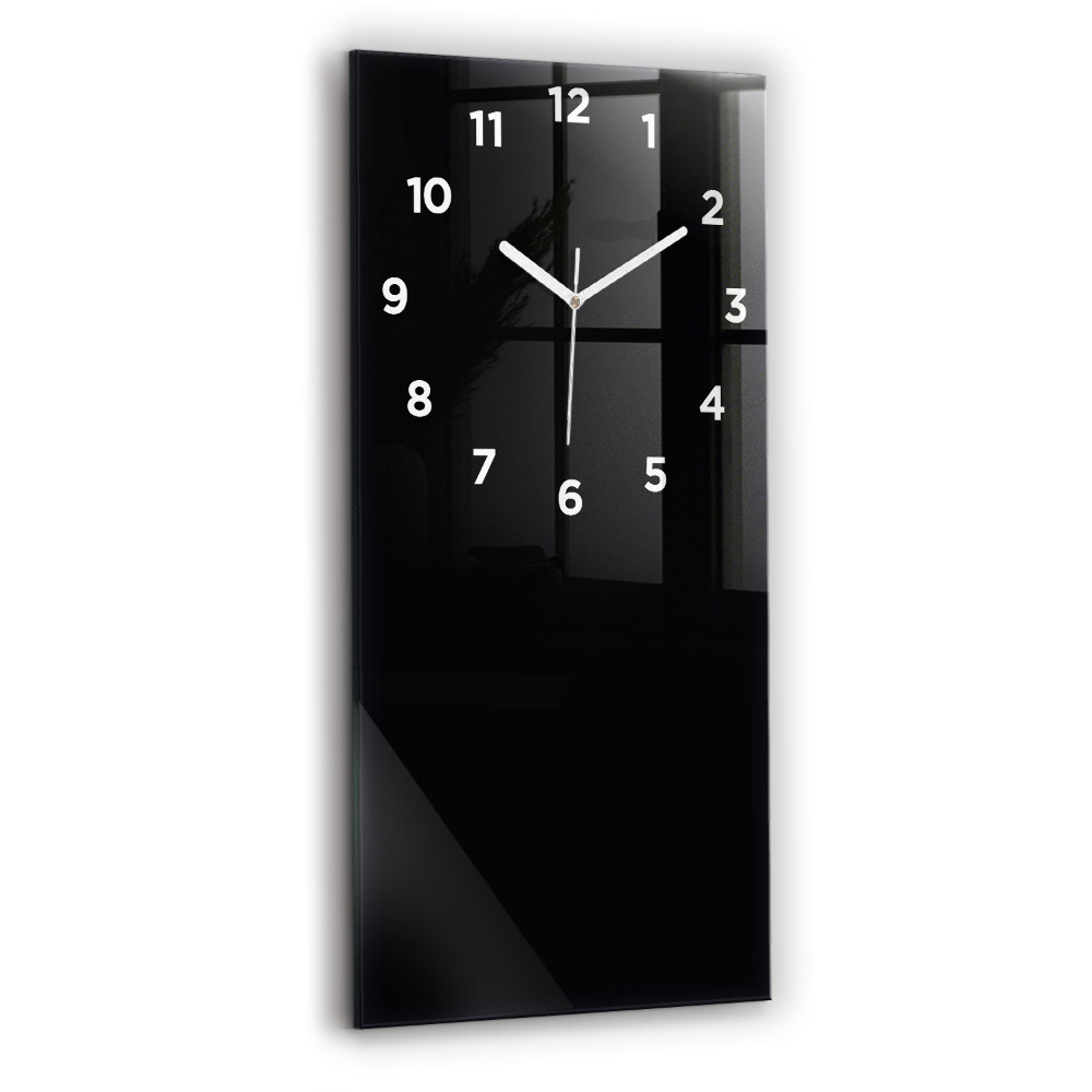 Horloge rectangulaire verticale Couleur noire