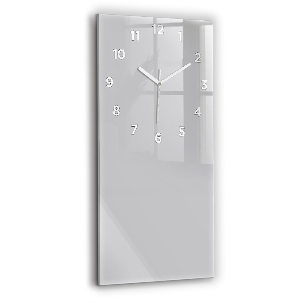 Horloge murale verticale Couleur gris clair