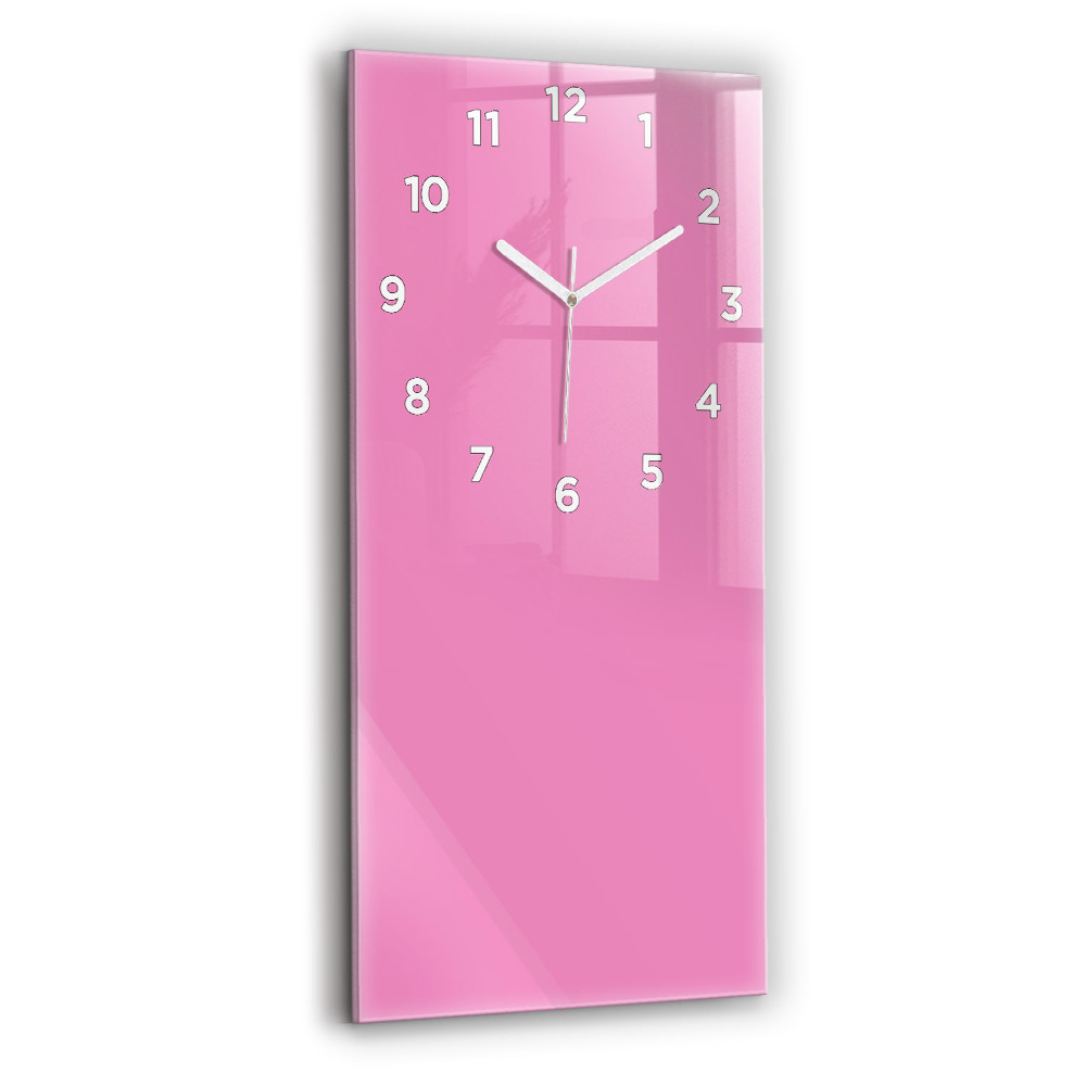 Horloge verticale en verre Coloris rose