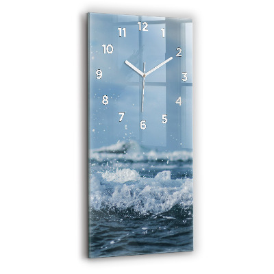 Horloge murale en verre rectangulaire Photographie de vagues