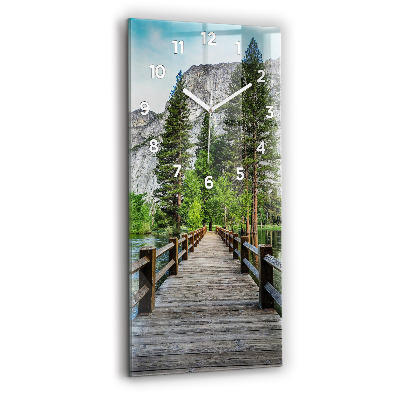 Horloge verticale en verre Pont en bois à Yosemite