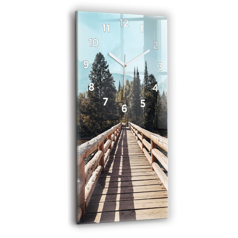 Horloge rectangulaire verticale Montagnes à Yellowstone