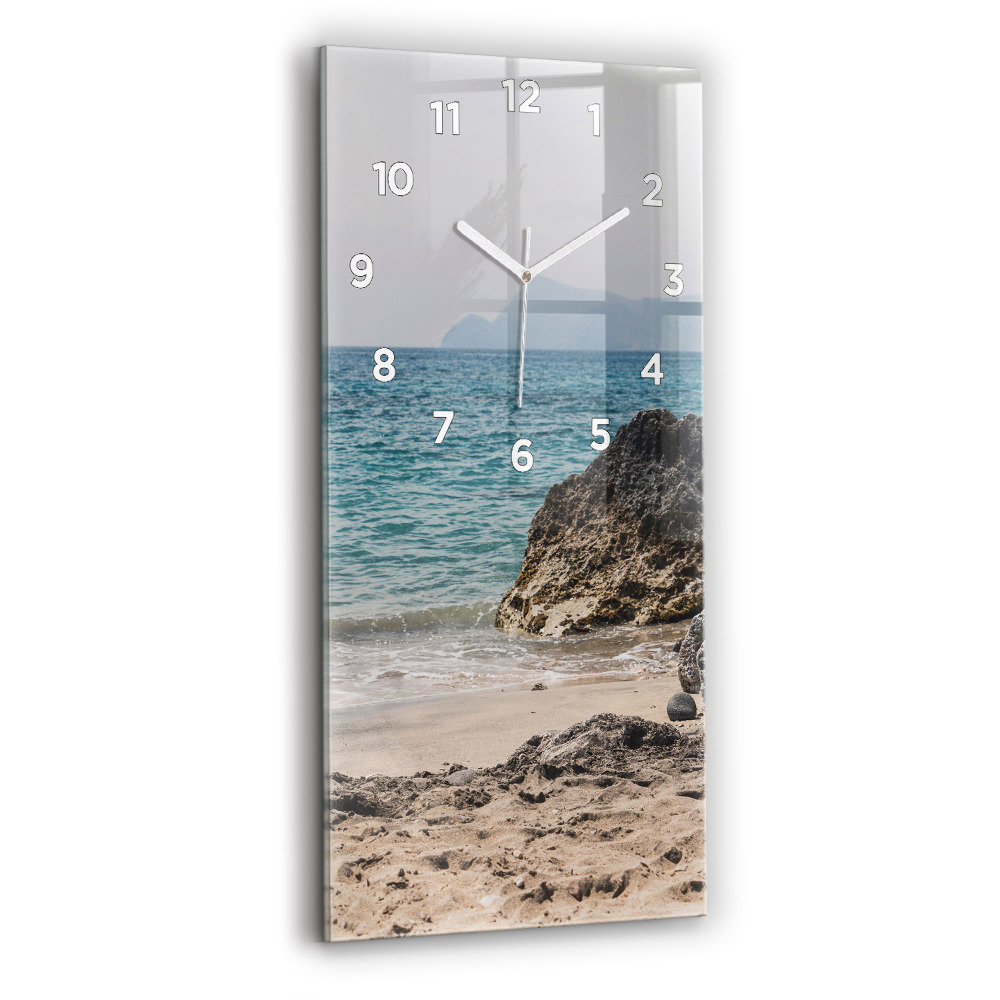 Horloge rectangulaire verticale Vue sur la mer Méditerranée