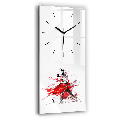 Horloge rectangulaire verticale Couple dansant