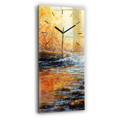 Horloge verticale en verre Beaux-arts