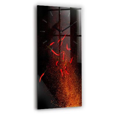 Horloge murale verticale Piments