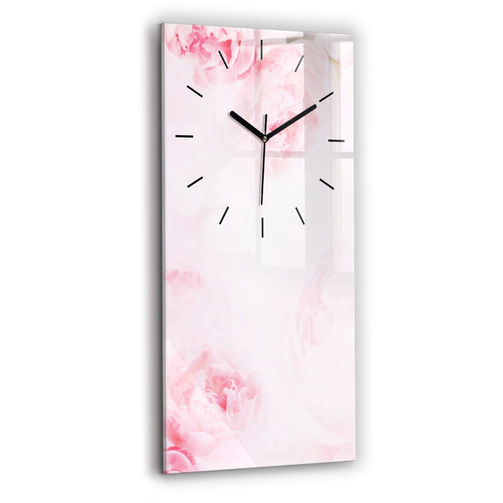 Horloge verticale en verre Fleurs en fleurs