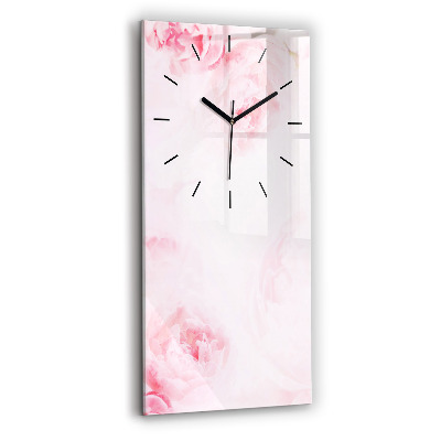 Horloge verticale en verre Fleurs en fleurs