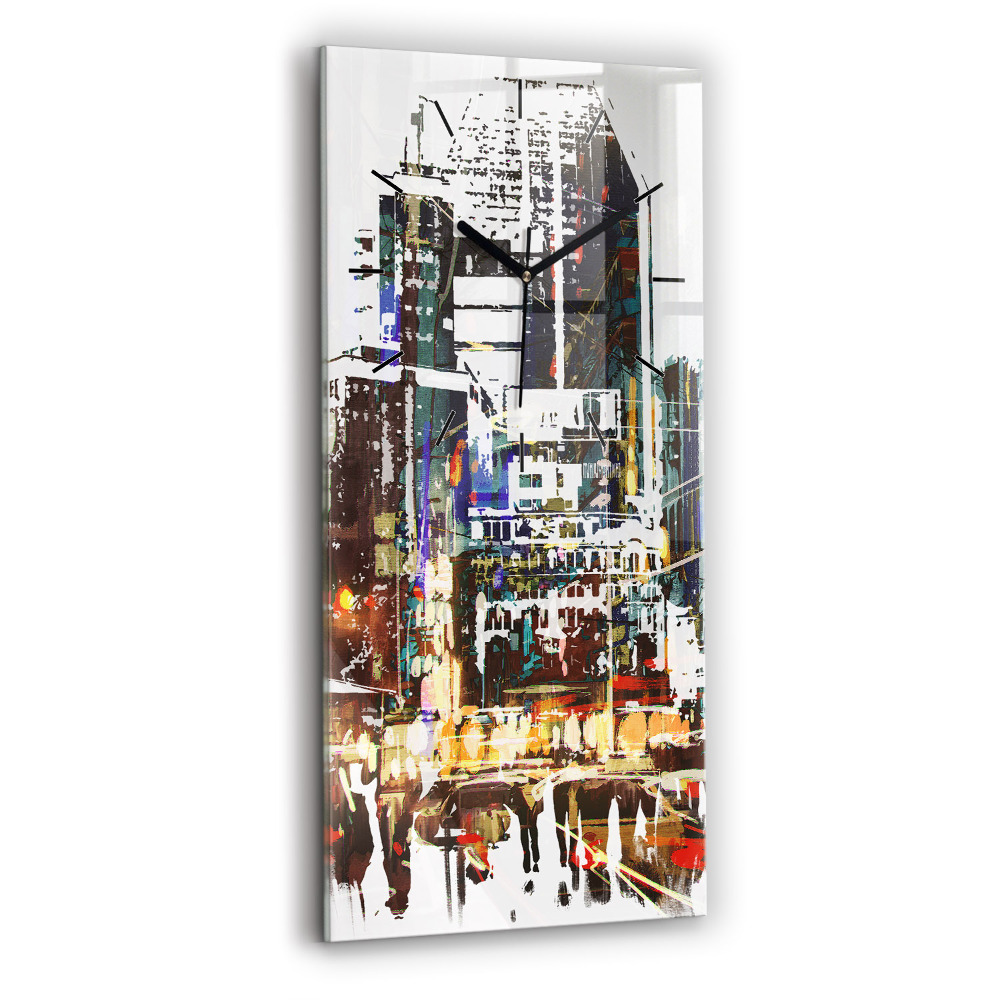 Horloge verticale en verre Ville de New York