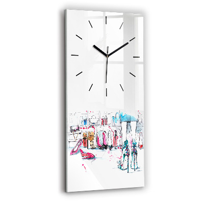 Horloge verticale en verre Élément de féminité