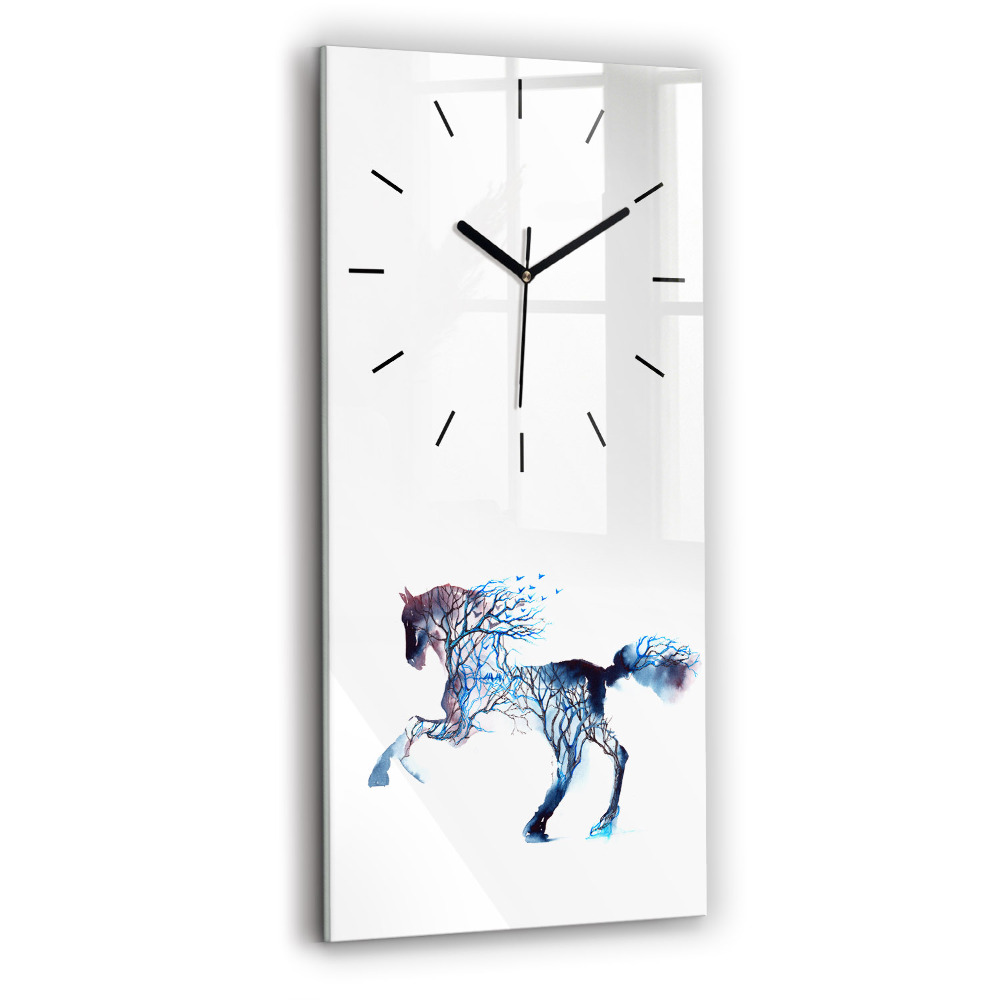Horloge verticale en verre Nature d'un animal