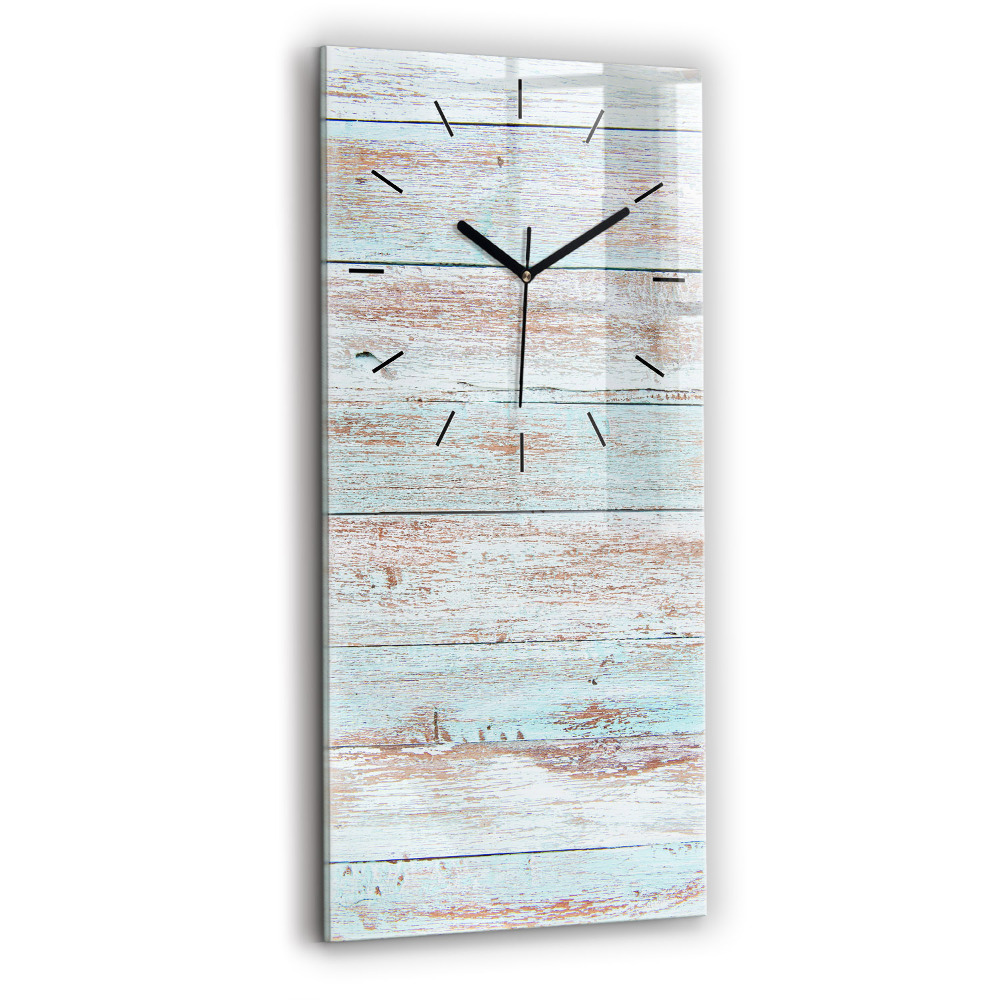 Horloge rectangulaire verticale Bois pastel