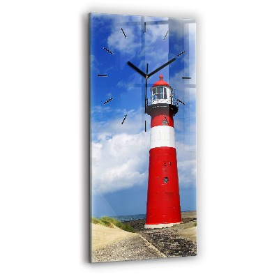 Horloge verticale en verre Phare