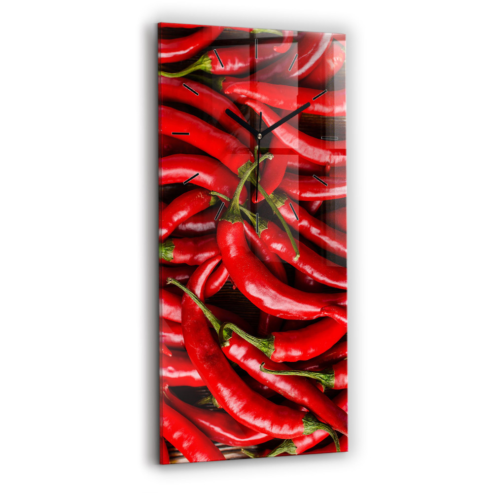 Horloge murale verticale Piments forts