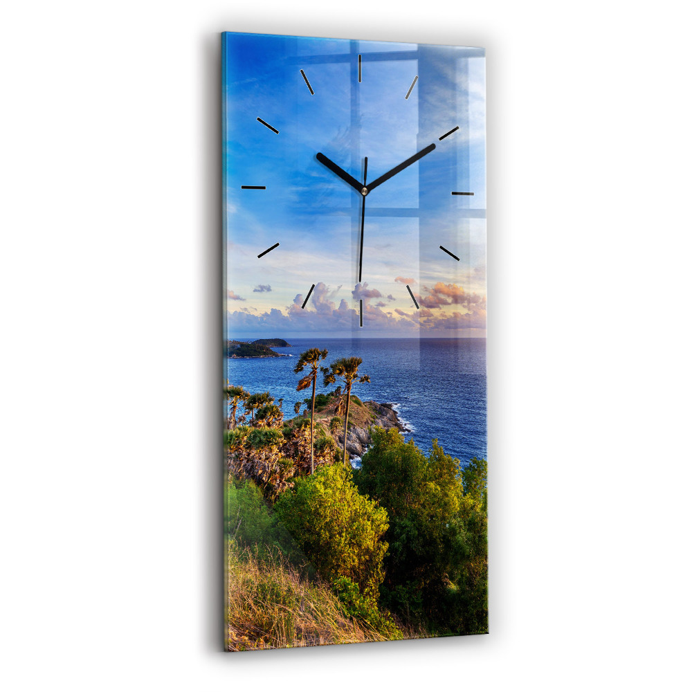Horloge murale en verre rectangulaire Phuket en Thaïlande