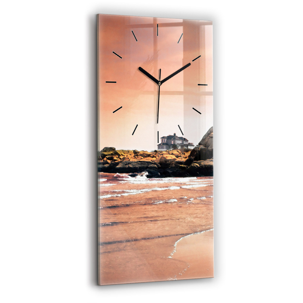 Horloge verticale en verre Côte de Sherman