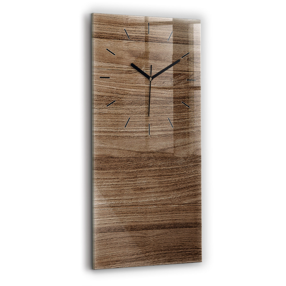 Horloge verticale en verre Bois foncé