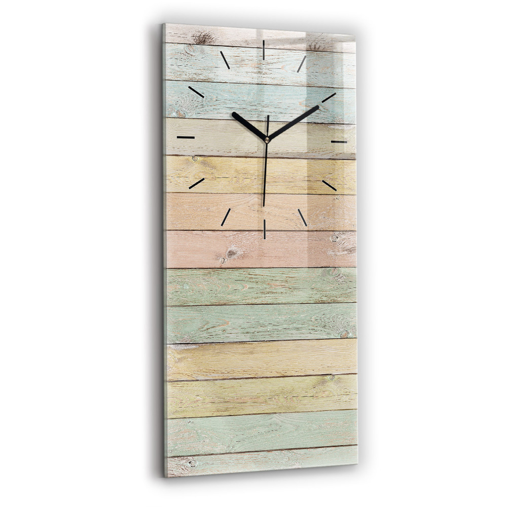 Horloge murale verticale Planches colorées