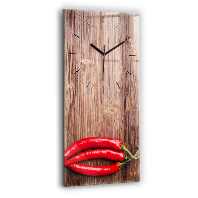 Horloge rectangulaire verticale Paprika