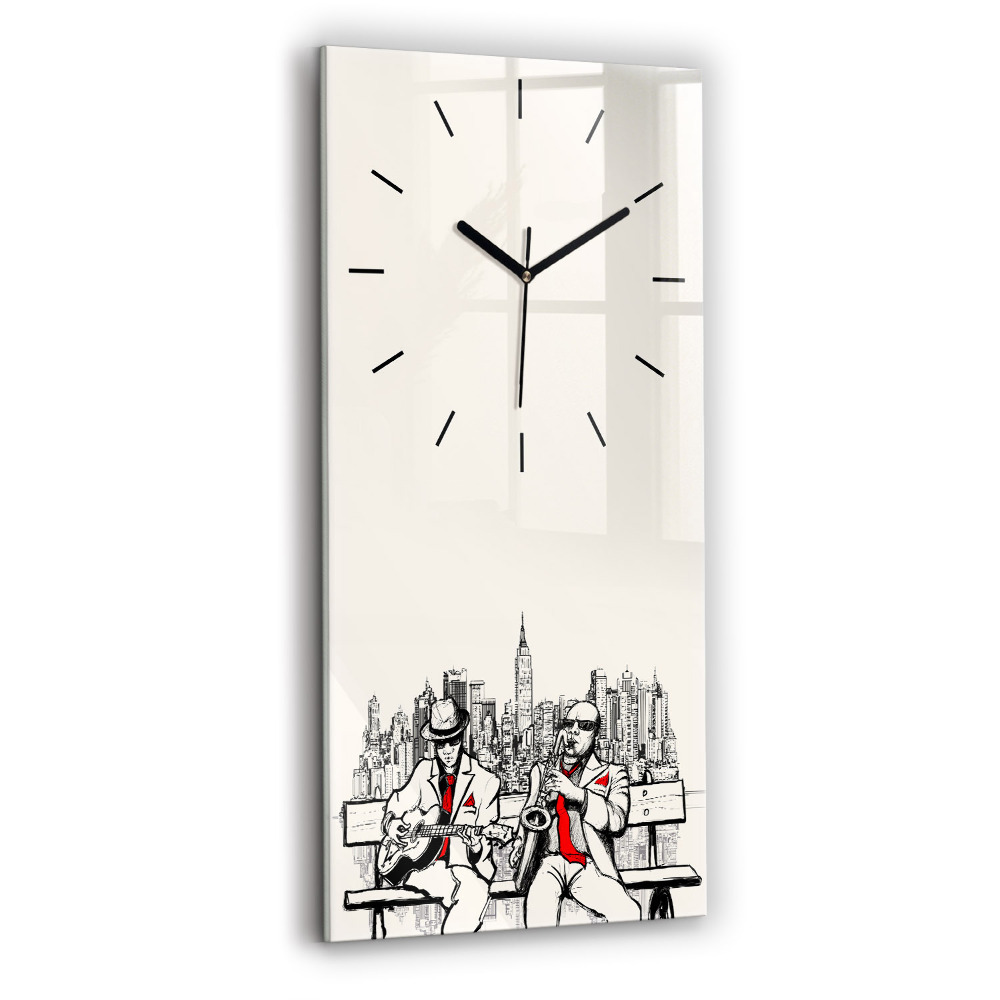 Horloge verticale en verre Jazz à New York