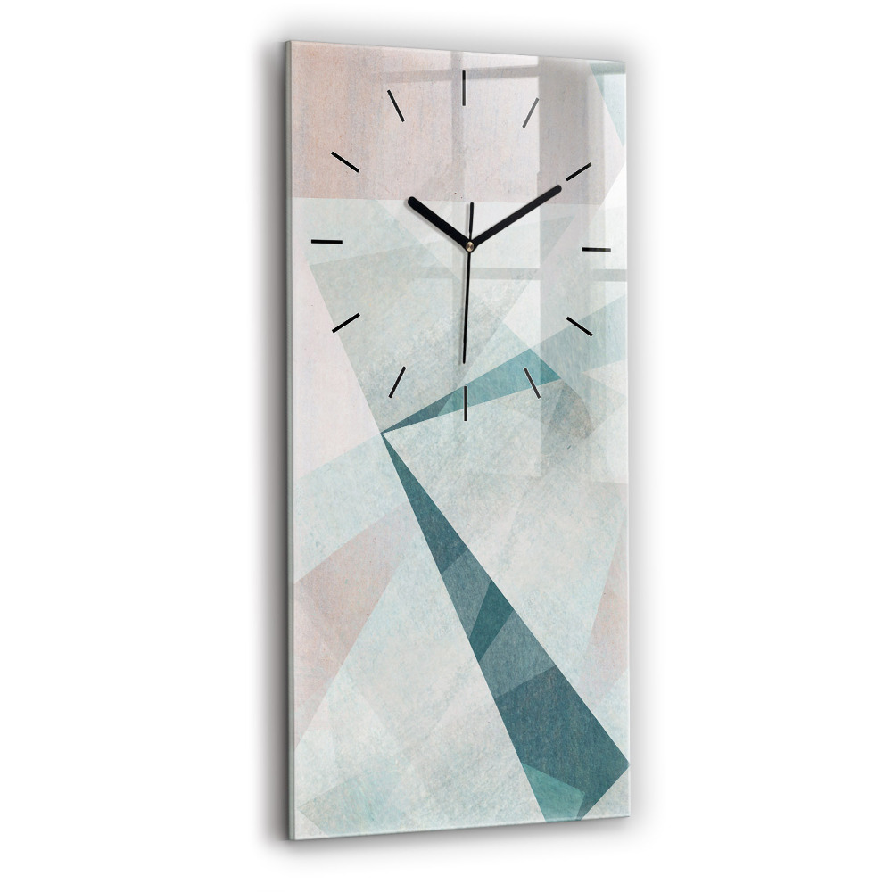 Horloge verticale en verre Texture abstraite de triangles