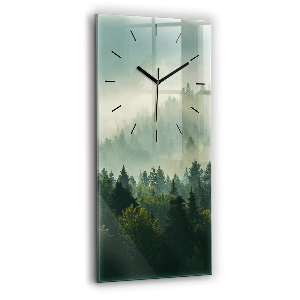 Horloge verticale en verre Enfants au lever du soleil