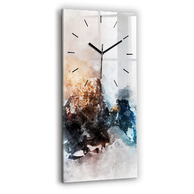 Horloge murale verticale Visages abstraits