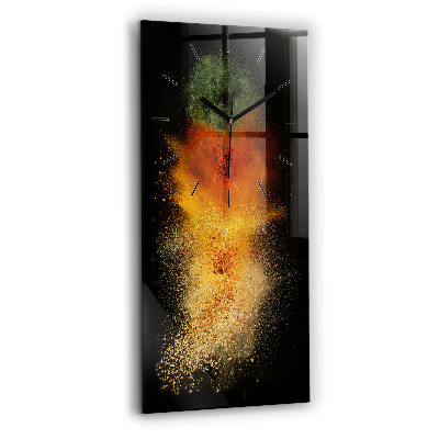 Horloge verticale en verre Épices éparpillées