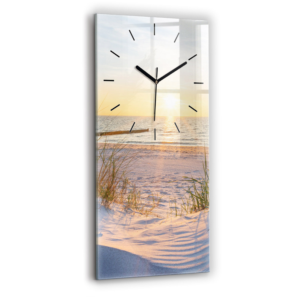 Horloge murale verticale Coucher de soleil sur la mer