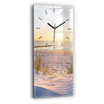 Horloge murale verticale Coucher de soleil sur la mer