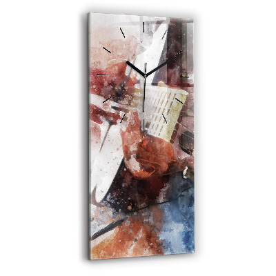 Horloge rectangulaire verticale Visualisation de la guitare