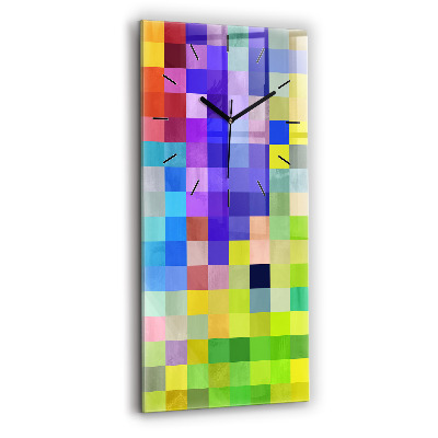 Horloge rectangulaire verticale Composition de carrés