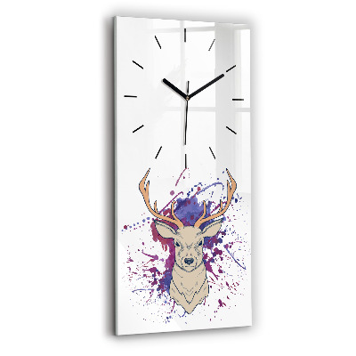 Horloge verticale en verre Illustration vectorielle d'un cerf