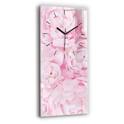 Horloge murale en verre rectangulaire Fleurs en fleurs