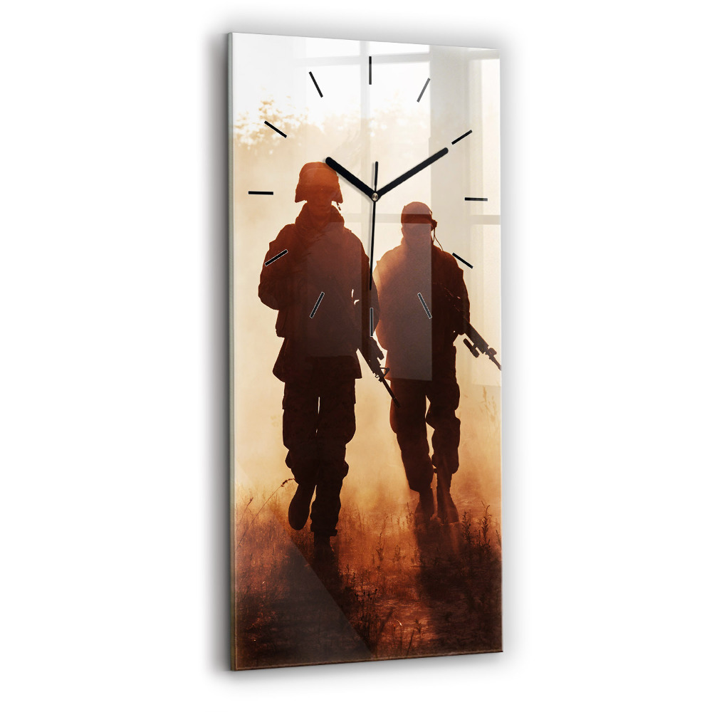 Horloge verticale en verre Marines américains