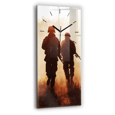 Horloge verticale en verre Marines américains
