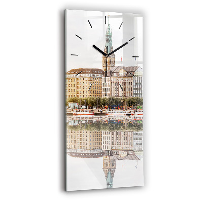 Horloge murale verticale Fleuve Hambourg Allemagne