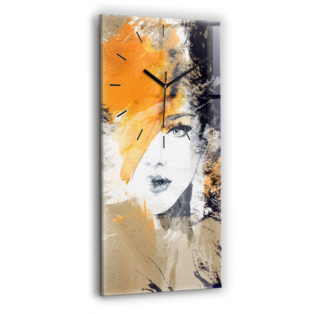 Horloge murale verticale Portrait de femme abstrait