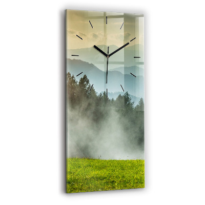 Horloge verticale en verre Paysage de montagne