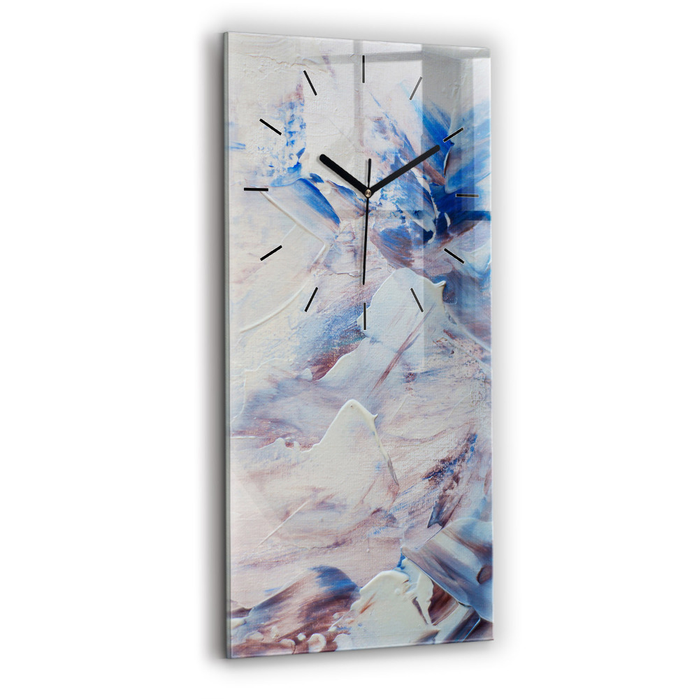 Horloge verticale en verre Texture de peinture abstraite