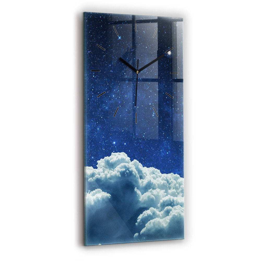 Horloge murale en verre rectangulaire Ciel nocturne
