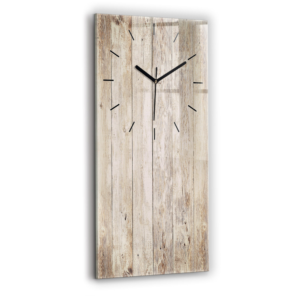Horloge murale en verre rectangulaire Panneaux en bois