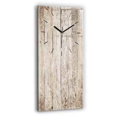 Horloge murale en verre rectangulaire Panneaux en bois