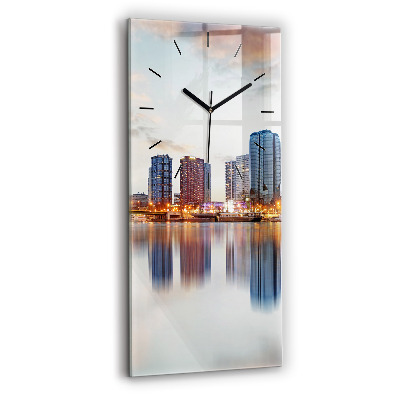 Horloge verticale en verre Panorama avec la Tour Eiffel