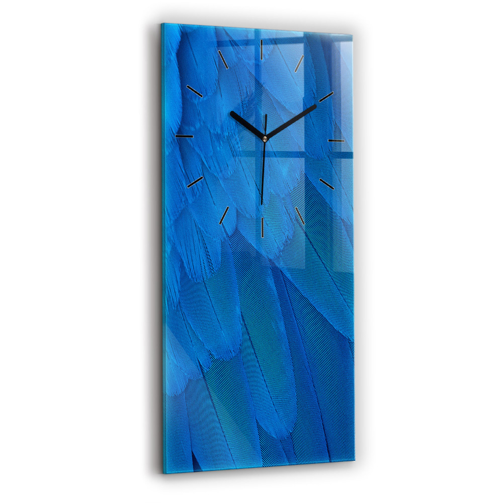 Horloge rectangulaire verticale Plume d'oiseau