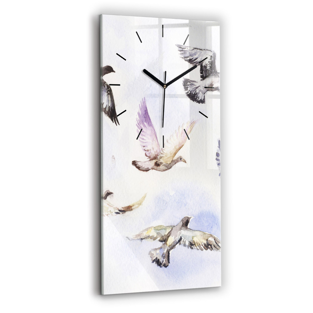 Horloge murale verticale Oiseaux volants