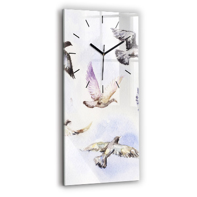 Horloge murale verticale Oiseaux volants