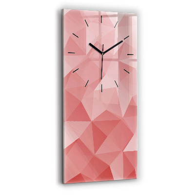 Horloge murale en verre rectangulaire Triangles abstraits