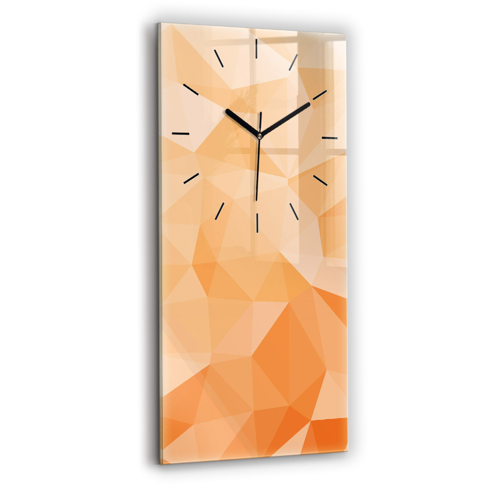 Horloge rectangulaire verticale Triangles abstraits