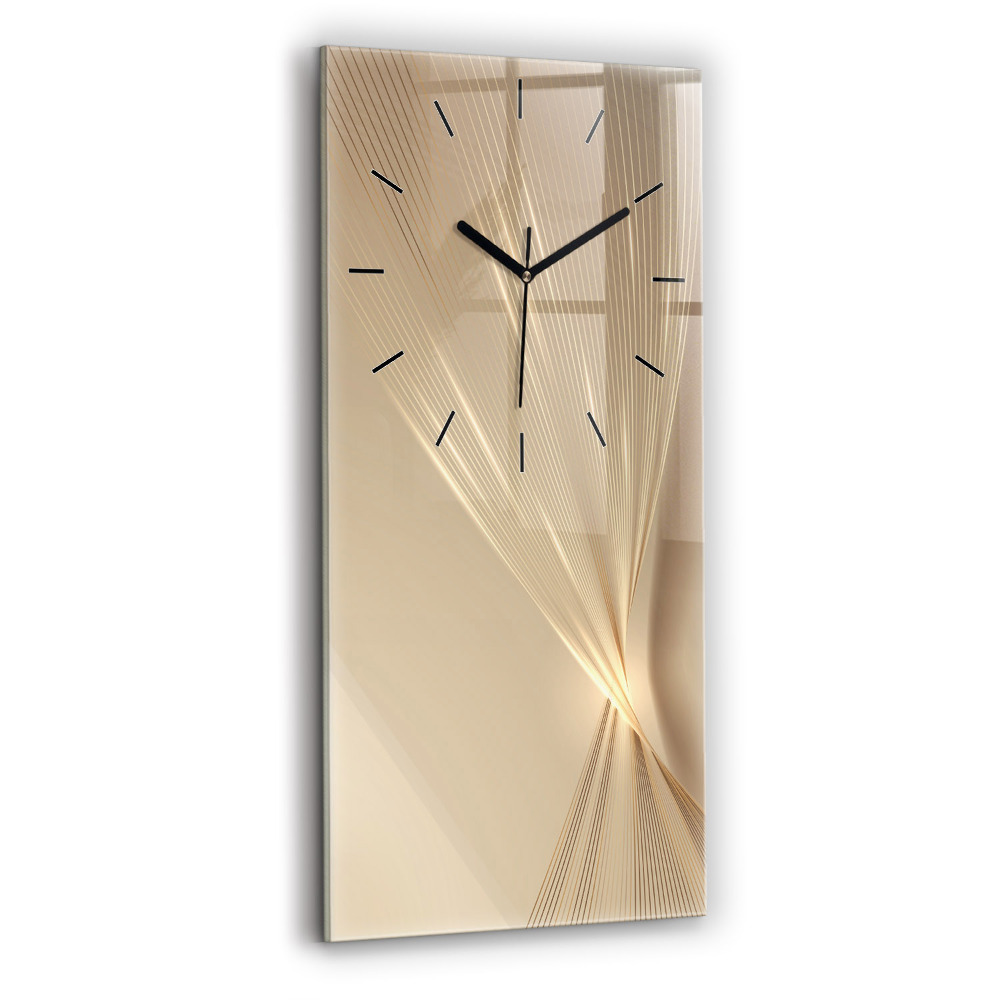 Horloge verticale en verre Lumière abstraite